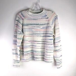 Old Navy - Ivory / pastel high neck Wool Blend  long Sleeve Sweater - size XS